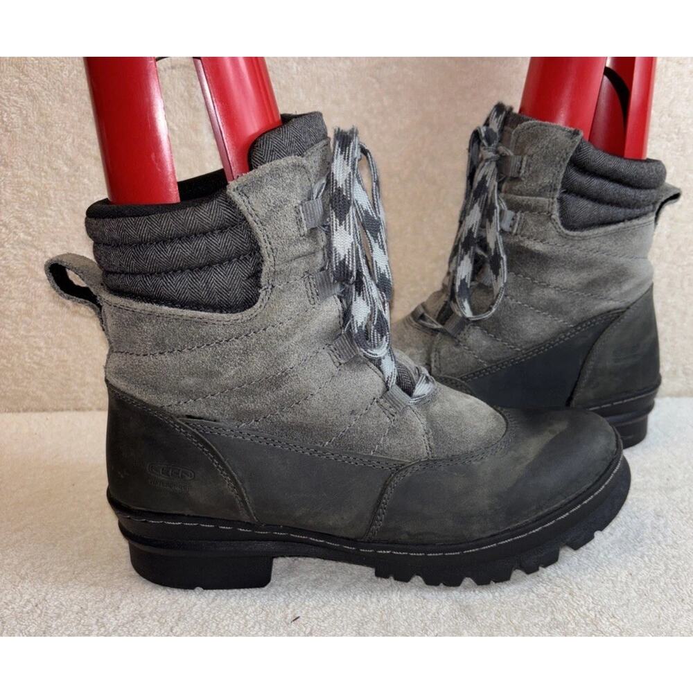 Keen Wapato Mid Waterproof Warm Insulate Black Winter Women Boot Sz 9.5 - Picture 2 of 12